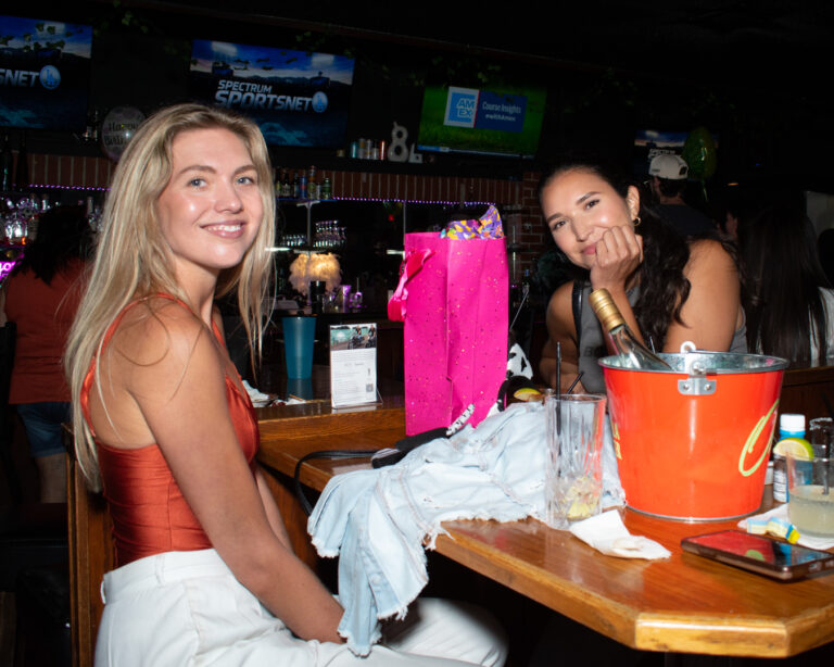Girls pose for camera at Banter Bar Birthday Party West Los Angeles