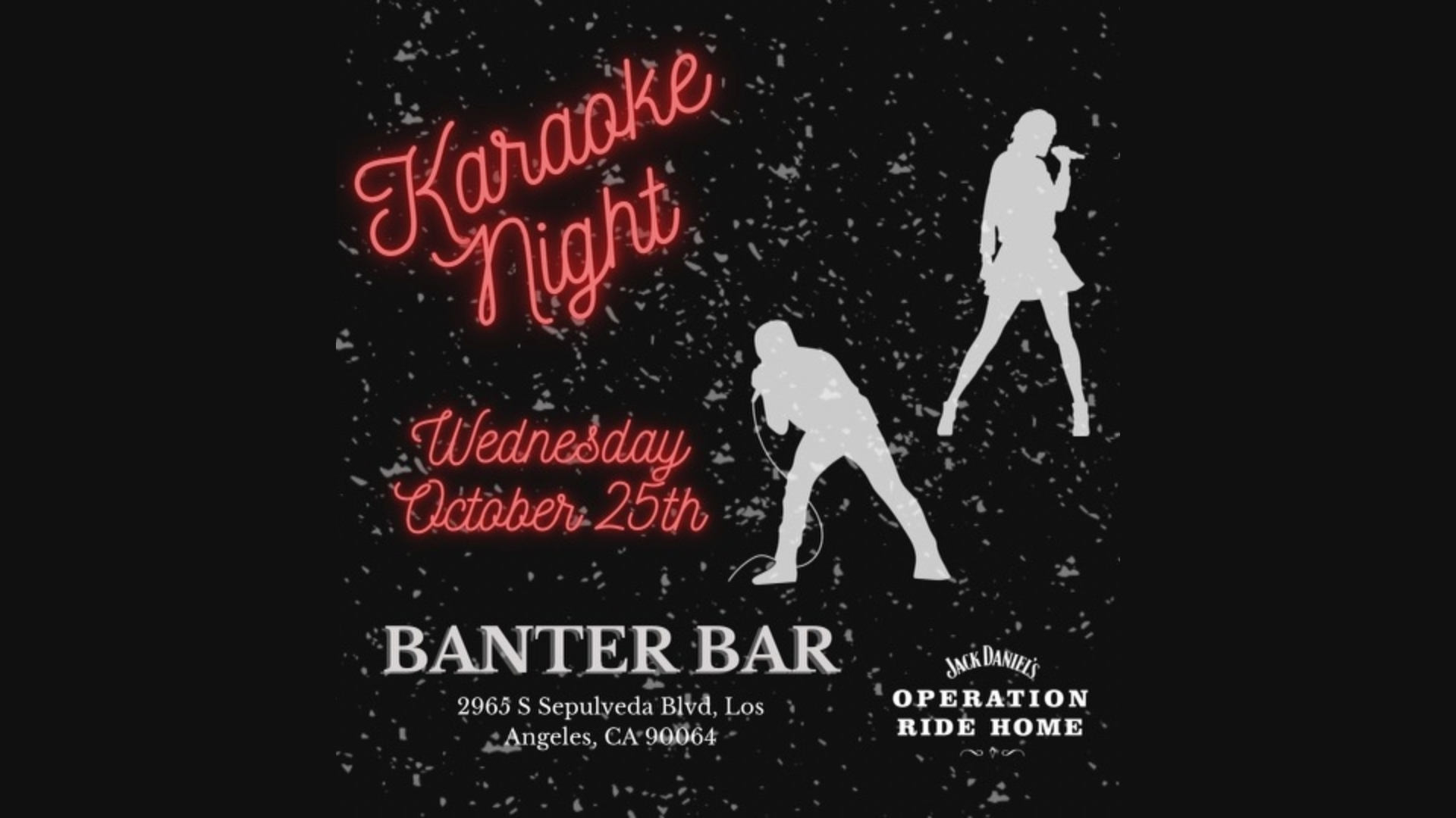 Promo flyer for Karaoke event in support of Operation Ride Home